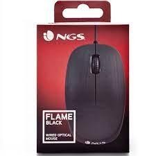 RATON CON CABLE NGS FLAME OPTICO NEGRO