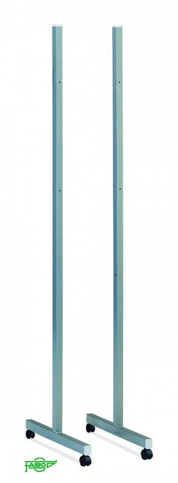 SOPORTE METALICO PARA PIZARRAS FORMA T CON RUEDAS FAIBO