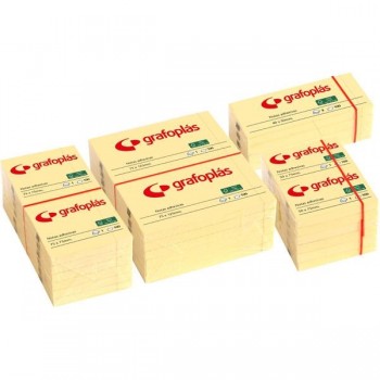NOTAS ADHESIVAS 75X125MM GRAFO AMARILLO