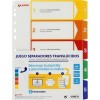 JUEGO SEPARADOR PP 0,3 A4 5 POSICIONES / 5 COLORES 11 TALADROS