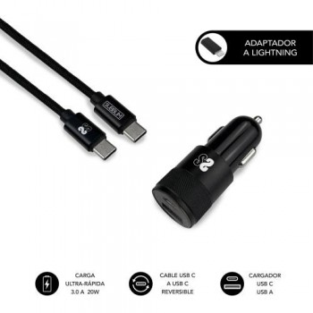 DUAL CAR CHARGER PD20W+AC3,0+C TO C/LIGTNING B